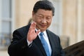 PARIS, FRANCE - MARCH 25, 2018 : Xi Jinping at the Elysee Palace. Royalty Free Stock Photo