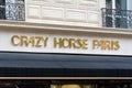 Sign of the Crazy Horse, famous parisian cabaret located in Paris, France