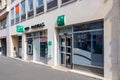 Exterior view of a bank branch of BNP Paribas, Paris, France Royalty Free Stock Photo