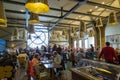 Paris, France, March 28 2017: Giant clock of Musee dOrsay with unidentified people. It houses in the former Gare d`Orsay Royalty Free Stock Photo