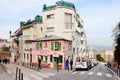 Pink House - historical bistro on Montmartre, Paris, Royalty Free Stock Photo