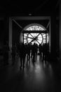 Paris, France, March 28 2017: inside view of the clock of Orsay museum in Paris Royalty Free Stock Photo