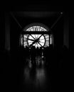 Paris, France, March 28 2017: inside view of the clock of Orsay museum in Paris Royalty Free Stock Photo