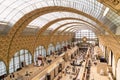 Paris, France, March 28 2017: The interior of musee d`orsay on September 12 2015 in Paris. It is housed in the former Royalty Free Stock Photo