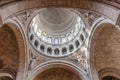 Paris, France - March 14, 2018: Interior view of Dome of The Basilica of the Sacred Heart of Paris, is a Roman Catholic church and Royalty Free Stock Photo