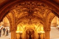 Paris, France, March 31 2017: Interior view of the Opera National de Paris Garnier, France. It was built from 1861 to Royalty Free Stock Photo