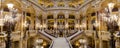 Paris, France, March 31 2017: Interior view of the Opera National de Paris Garnier, France. It was built from 1861 to