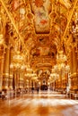 Paris, France, March 31 2017: Interior view of the Opera National de Paris Garnier, France. It was built from 1861 to Royalty Free Stock Photo