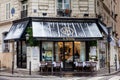 Italian restaurant at a beautiful corner of Paris in winter