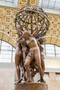 Paris, France, March 28 2017: Jean-Baptiste Carpeaux , The Four Parts of the World .Orsay Museum Paris