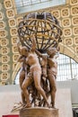 Paris, France, March 28 2017: Jean-Baptiste Carpeaux , The Four Parts of the World .Orsay Museum Paris