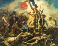 Paris, France-March 18, 2018: Liberty Leading the People, La LibertÃÂ© guidant le peuple, painting by EugÃÂ¨ne Delacroix