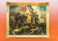 Paris, France-March 18, 2018: Liberty Leading the People, La LibertÃÂ© guidant le peuple, painting by EugÃÂ¨ne Delacroix