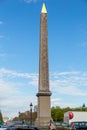 Paris, France, March 27 2017:The Luxor Obelisk is an Egyptian obelisk standing at the center of the Place de la Concorde