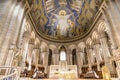 Paris, France - March 14, 2018: Main Altar inside The Basilica of the Sacred Heart of Paris, is a Roman Catholic church and minor Royalty Free Stock Photo