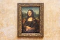 Paris, France - March 18, 2018: Mona Lisa, also known as La Gioconda or La Joconde,16th-century portrait painted in oil by