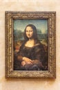 Paris, France - March 18, 2018: Mona Lisa, also known as La Gioconda or La Joconde,16th-century portrait painted in oil by