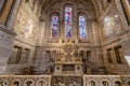 Paris, France - March 14, 2018: .Sanctuary in the side chapel of The Basilica of the Sacred Heart of Paris, is a Roman Catholic