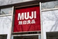 Sign of a Muji store, Paris, France