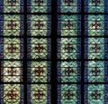 Paris, France, March 27, 2017: Stained glass window at Notre Dame cathedral. Notre Dame church is one of the top tourist Royalty Free Stock Photo