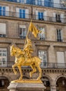 Statue of Joan of Arc on Place des Pyramides in Paris