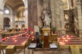 Paris, France - March 14, 2018: Statue of sacred heart of Jesus inside The Basilica of the Sacred Heart of Paris, is a Roman Royalty Free Stock Photo