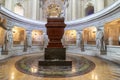 Paris, France - March 17, 2018: The tomb of Napoleon Bonaparte inside the Cathedral Les Invalides Royalty Free Stock Photo