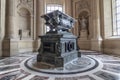 Paris, France - March 17, 2018: The tomb of Napoleon Bonaparte inside the Cathedral Les Invalides Royalty Free Stock Photo