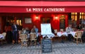 The traditional French restaurant La mere Catherine located in Montmartre in 18 district of Paris, France.