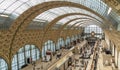 Paris, France, March 28 2017: Visitors in the Musee d`Orsay in Paris, France. The museum houses the largest collection Royalty Free Stock Photo