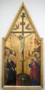 Attributed to Lippo Memmi.The Crucifixion. Around 1340. Louvre Royalty Free Stock Photo