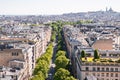 Paris. Avenue Hoche. View from Arc de Triomphe in Paris. France