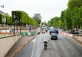 Quai des Tuileries street in Paris above view