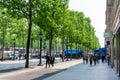 Paris, France - May 2019: Champs Elysees avenue in Paris Royalty Free Stock Photo