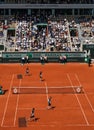 Court Philippe Chatrier preparation and maintenance team at Le Stade Roland Garros during 2022 Roland Garros in Paris, France