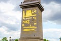 Paris, France - May 3, 2017: Detail of the base of The Obelisk o