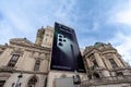 Samsung Galaxy S23 Ultra billboard covering the side facade of Opera Garnier, Paris, France