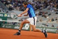 Grand Slam Champion Daniil Medvedev of Russia in action during his men`s singles round 4 match against Marin Cilic of Croatia