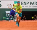 Grand Slam champion Rafael Nadal of Spain in action during his round 4 match at Roland Garros 2022 in Paris, France
