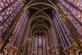 PARIS, FRANCE - MAY 16, 2016: Interior of the famous Saint Chapelle