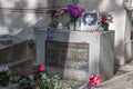 PARIS, FRANCE - MAY 2, 2016: Jim Morrison grave in Pere-Lachaise cemetery