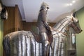 Knight and his horse in steel armor. Museum of Orsay