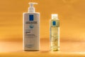 La Roche-Posay Lipikar Lait Lotion and Cleansing Oil Royalty Free Stock Photo