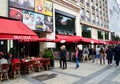 Paris, France - May 14, 2015: Local and tourists on Champs-elysees Royalty Free Stock Photo