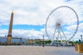 Paris, France - May 2, 2017: Long exposure view of The Big Wheel Royalty Free Stock Photo