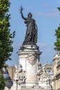 Marianne bronze statue in Paris