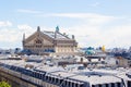 The Opera Garnier of Paris and city roofs, France Royalty Free Stock Photo