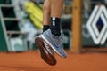 Professional tennis player Carlos Alcaraz of Spain wears Nine tennis shoes during his round 4 match against Karen Khachanov