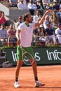 Daniil Medvedev of Russia in action during first round match against Thiago Seyboth Wild of Brasil at 2023 Roland Garros