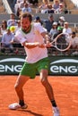 Daniil Medvedev of Russia in action during first round match against Thiago Seyboth Wild of Brasil at 2023 Roland Garros
